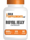 BulkSupplements.com Royal Jelly Capsules - Royal Jelly Supplement, Nutritional Supplement - Gluten Free, 2 Capsules per Serving, 120 Count (Pack of 1)