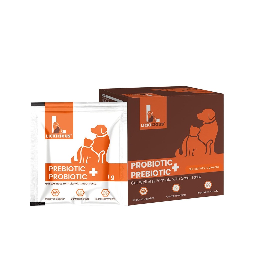 Probiotics for Dogs & Cats | 30 Sachets | Synbiotic Powder, 9.2 Billion CFU, 12 Strains with Prebiotics, Digestive Enzymes & S. boulardii | Gut Health, Diarrhea & Immune Support
