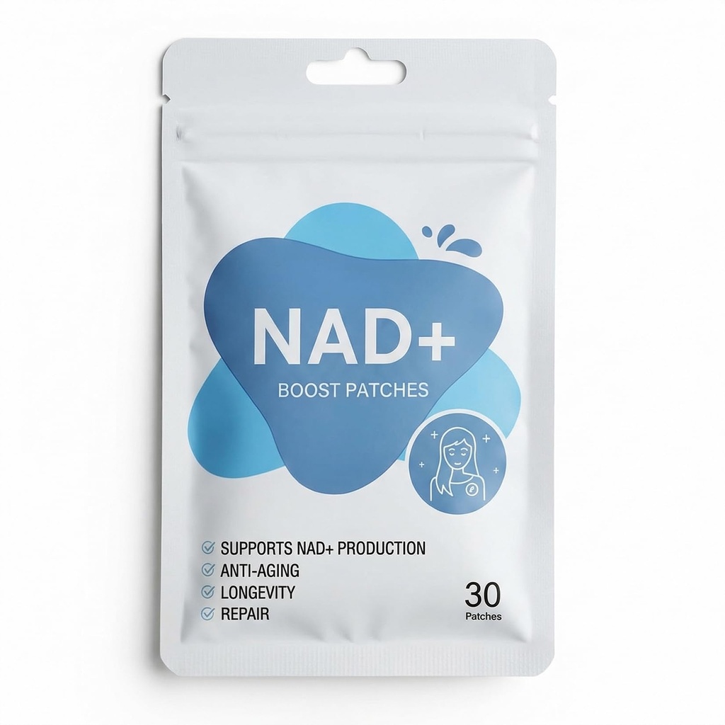 NAD Plus Patches, Multi-Ingredient Stickers with Resveratrol and NR - Shoulder or Arm Placement, 30 Count