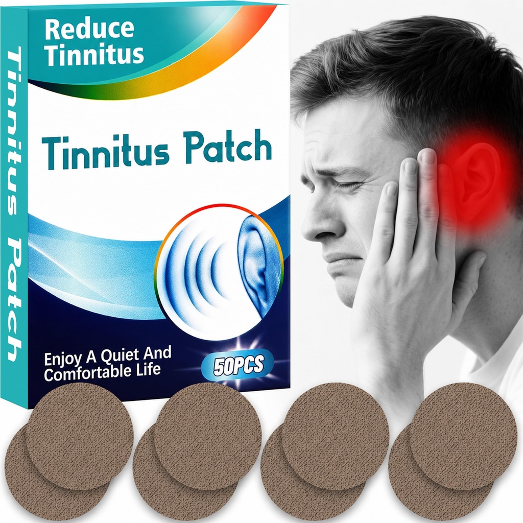 Tinnitus Relief for Ringing Ears, Tinnitus Relief Patches, Effective Tinnitus Treatment can Reduce Tinnitus, Relieve Hearing Loss, and Improve Ear discomfort, 50PCS