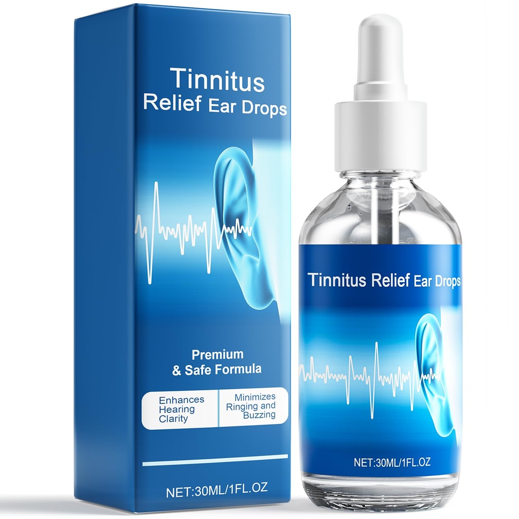Tinnitus Relief Ear Drops - Stop Ringing in Ears with Natural Herbal Formula, Fast-Acting Liquid to Reduce Buzzing & Clicking, Improve Hearing 30ml