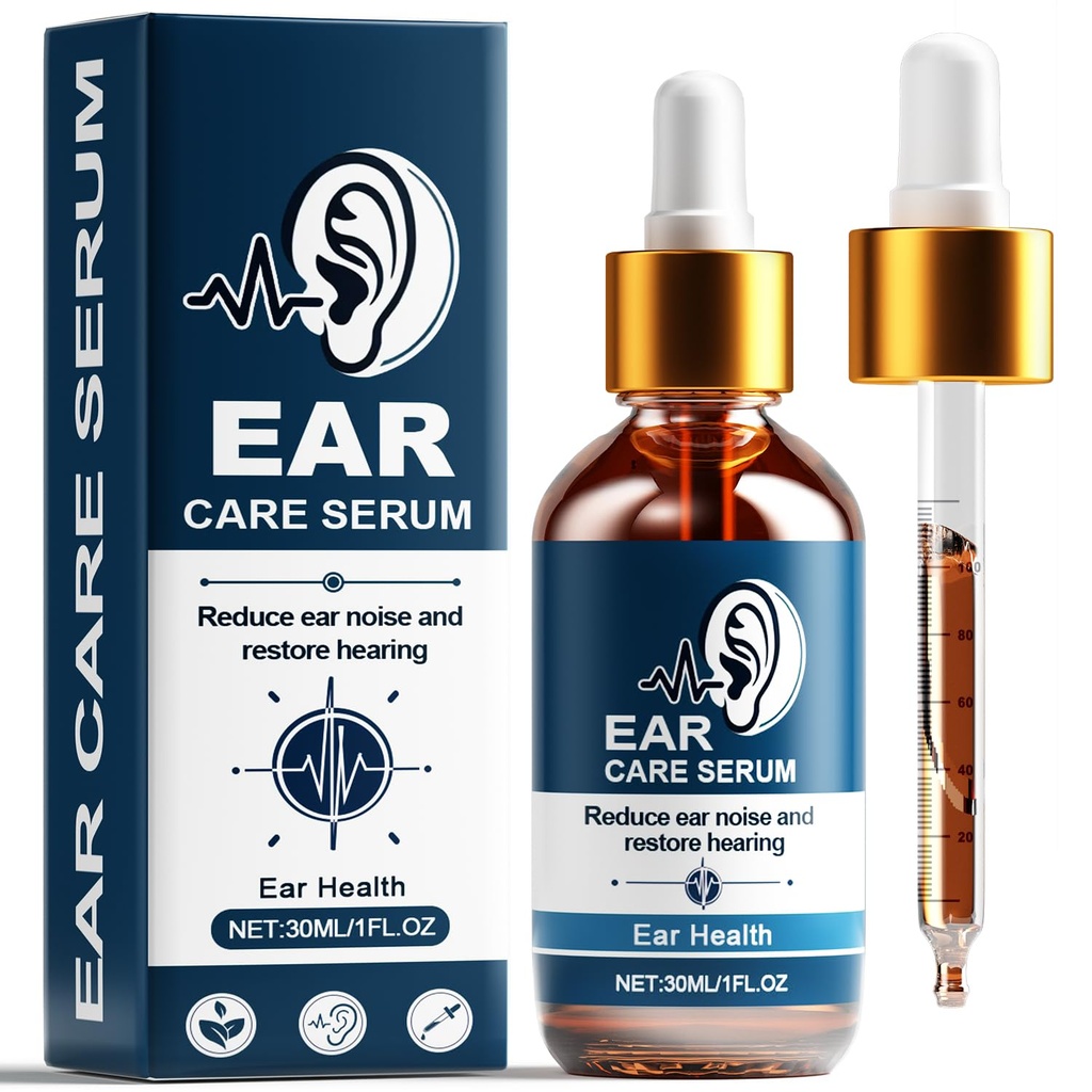 Tinnitus Relief for Ringing Ears, Natural Ringing Relief Drops, Reduce Buzzing and Clicking Noise & Relieve Ringing Ears, Soothe Ear Noise and Support Ear Health for Men & Women Deep Blue