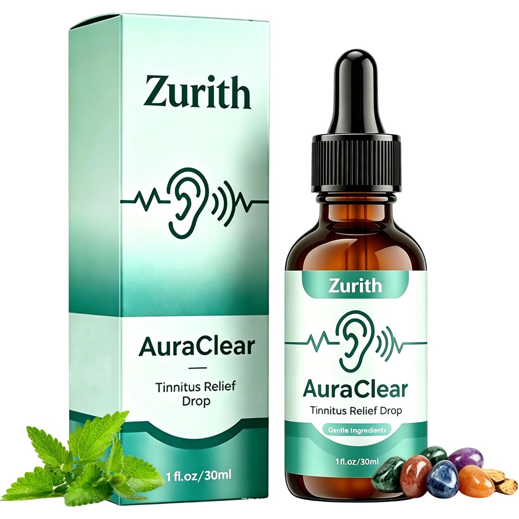Auraclear Ear Cleaning and Relief Drops, Tinnitus Relief Drops, Natural Ear Care Formula, Protecting Ear Health and Improving Hearing (1Pcs)