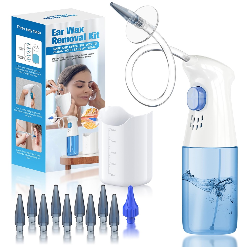 Ear Wax Removal, Ear Cleaner, Ear Wax Removal Kit, FSA Eligible Items Only List, Manual Ear Irrigation Flushing System