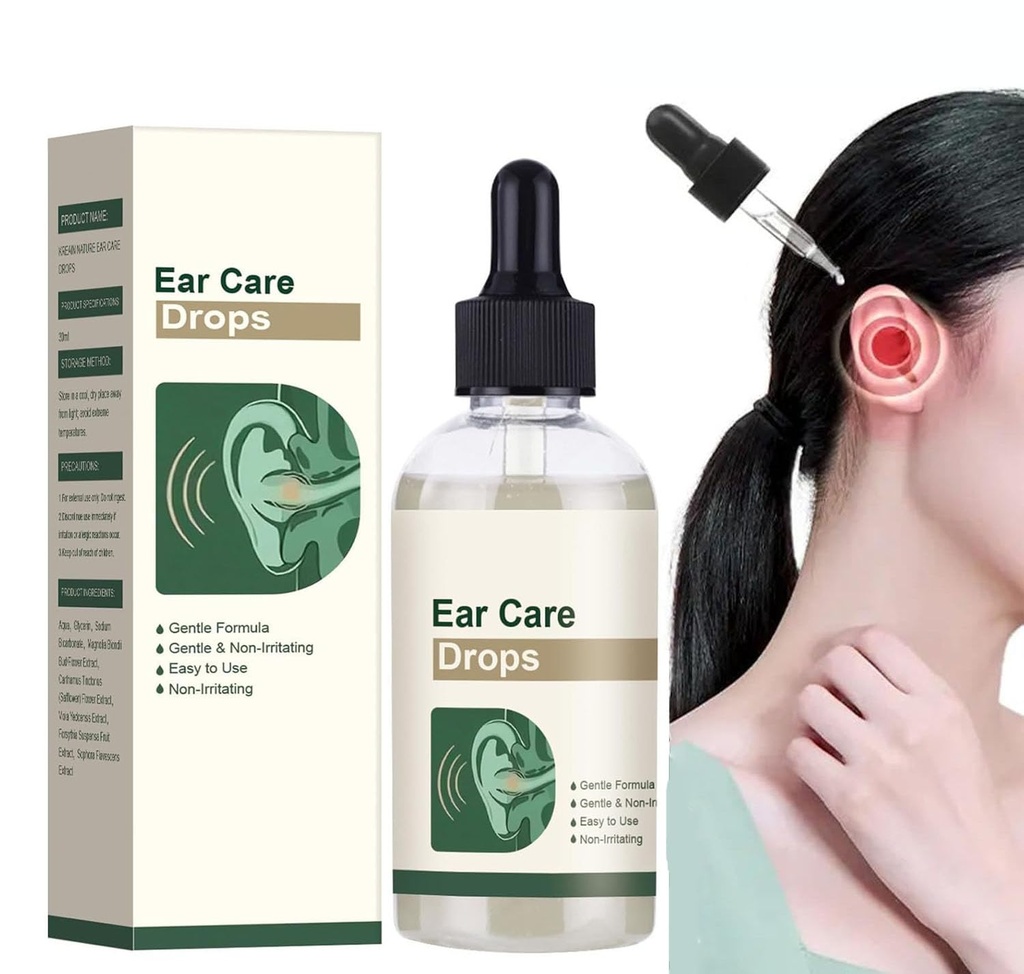 Ear Care Drops - Plant Formula,Earwax Removal Serum,Tinnitus Drops for Ringing Ears,Tinnitus Relief
