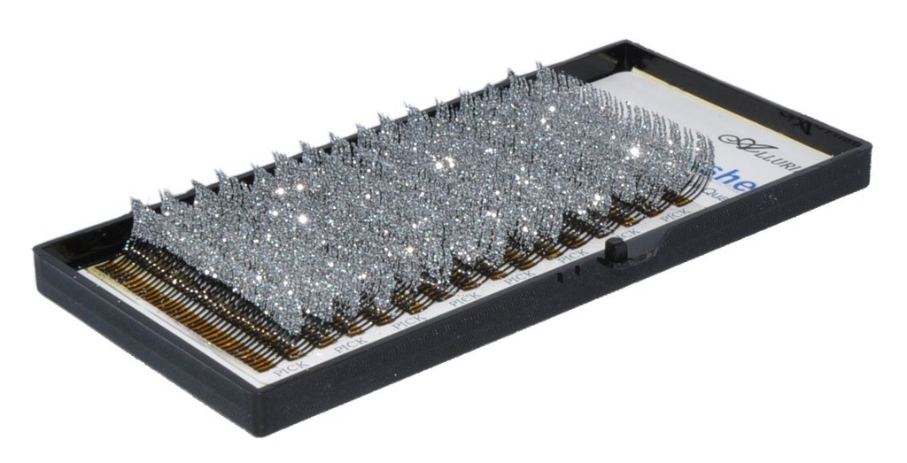 Rapid Silver Glitter Lashes B Curl .20 X 12mm for Eyelash Extensions