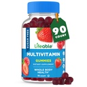Lifeable Sugar Free Multivitamin Gummies | with Iron Vitamin A, C, D, E, Niacin, B6, Folate, B12, Biotin, Pantothenic Acid, Zinc | Great Tasting Adult Multivitamin Gummy | 90 Gummies