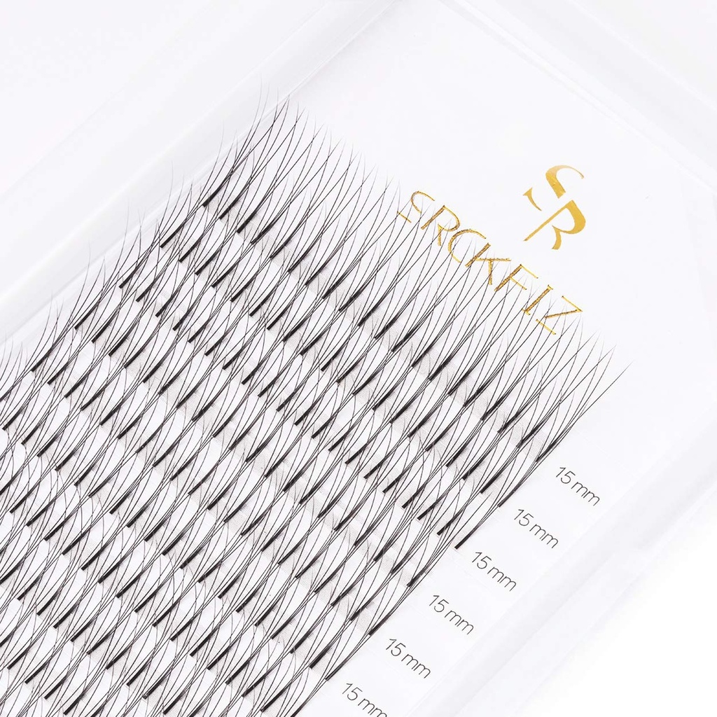 3D Lash Extensions Premade Fans Eyelash Extension C D Curl Natural Rapid Russian Volume Individual Lashes Thickness 0.10mm Pre-fanned DIY Lash Extensions Supplies 8-15mm (3D-C-0.10, 15mm)