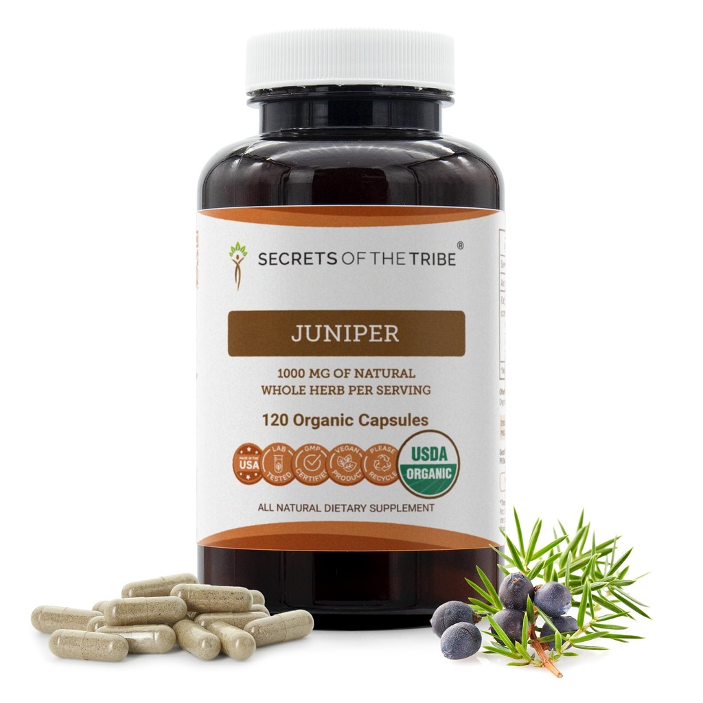 Μυστικά του Tribe Juniper 120 κάψουλες, 1000 mg, USDA Organic Juniper (Juniperus communis) Αποξηραμένο μούρο (120 κάψουλες)