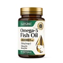 Built by Nature Omega-3 Fish Oil 3600mg – High EPA & DHA – 2160mg Omega 3s per Serving – Triple Strength Burpless Softgels – Heart & Brain Support – 60 Softgels
