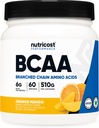 Nutricost BCAA σκόνη (Orange Mango, 60 εξυπηρετήσεις) - 2:1:1 Βέλτιστη αναλογία, χωρίς γλουτένη, μη ΓΤΟ, χορτοφάγοι