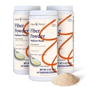 Foster & Thrive Daily Psyllium Husk Powder Supplement, 4-in-1 Fiber for Digestive Health Laxative, Relieves Occasional Constipation, Original Flavor, 48 Doses (Pack of 3)