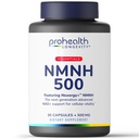 ProHealth Longevity Essentials NMNH 500 (500mg, 30 Capsules) - Featuring Nexergy+™ NMNH 500mg Supplement, NAD+ Precursor, Dietary Supplement, Cellular Health, Metabolism Support
