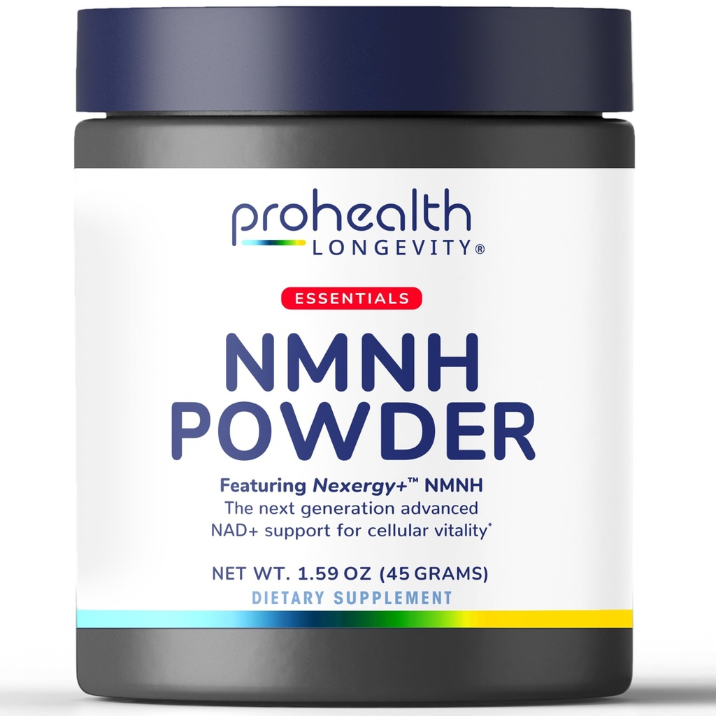 ProHealth Longevity Essentials NMNH Powder, 45 Grams | Featuring Nexergy+™, NAD+ precursor, Cellular health support, Metabolism support