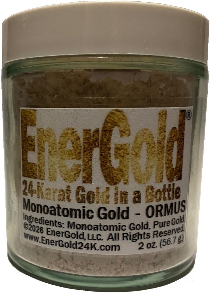 EnerGold® Monoatomic Gold/ORMUS: World's ONLY Pure-G O L D! Deflect Radiation, EMFs, & Low-Energy Frequencies; Repair DNA, Pineal Gland, & All Tissues of the Body; Energize Aura & Chakras,...