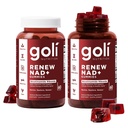 Goli World’s First Renew NAD+, 60 Count Each (2 Pack, 120 Total) – Nicotinamide Riboside (NR) – Cellular Energy & Healthy Aging Support – Vegan, Non-GMO, Gelatin-Free Liquid-Center Gummies