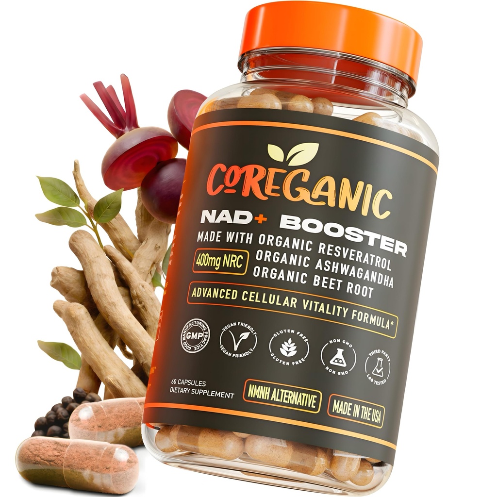 Nicotinamide Riboside (NR) - Supplement to Support Energy, Healthy Aging, Stress Relief, Anxiety Relief, and Mood Control - with Ashwagandha - 30 Capsules