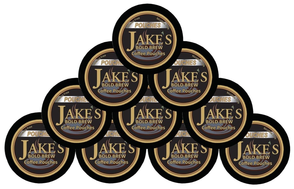 Jake's Mint Chew Bold Brew Coffee Pouches- 10 pack - Tobacco & Nicotine Free alternative