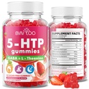 Sugar Free 5-HTP Gummies + GABA - L-Theanine, Vitamin D3, Circadian Rhythm for Adults, Strawberry Flavor, 60 Count