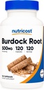 Nutricost Burdock Root 500mg, 120 κάψουλες - Χωρίς γλουτένη, μη ΓΤΟ, χορτοφάγοι φιλικοί