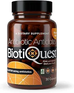 BiotiQuest Αντιβιοτικά Antidote Probiotics για την αποκατάσταση του σώματος Μετά τη λήψη αντιβιοτικών, 20 δις CFU, μη GMO, και χωρίς γλουτένη, 30 κάψουλες