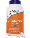 Τώρα L-Γλουταμίνη 500mg 300 κάψουλες Veg - Συμπλήρωμα μη ΓΤΟ - Vegan Lglutamine Caps