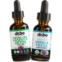 Ζεόλιθος Detox & Adrenal Focus Υποστήριξη - Clinoptilolite Ζεόλιθος για παιδιά & ενήλικες Υγρές σταγόνες με βιταμίνες B12 & D - Βιολογικό Adrenal και Εστίαση για την ηρεμία Φυσικός εγκέφαλος, Μνήμη Κόπωση Άγχος Προσοχή