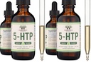 5HTP Liquid Drops - More Absorbable and Effective Than 5 HTP Capsules (60 Servings of 50mg 99%+ 5-HTP) Serotonin Supplement for Mood, Sleep, and Relaxation by Double Wood (Pack of 2)