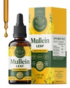 HERBAMAMA Mullein Drops for Lungs - Vegan Mullein Leaf Extract for Lungs Cleanse Support - Μη ΓΤΟ, Αλκοόλ & Ζάχαρη συμπλήρωμα αναπνευστικού, 28-Ημέρα προσφοράς