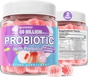 2Pack Probiotic + Prebiotics Gummies Sugar Free 60 Billion CFU, 11 Strains Probiotics Filled Gummies for Women Digestive Health and Gut Health, Supports Constipation, Diarrhea, Gas & Bloating