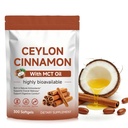 Ceylon Cinnamon Capsules with MCT Oil, 600mg, 300 Softgels | Daily Cinnamon Supplement for Adults, Non-GMO, Gluten-Free