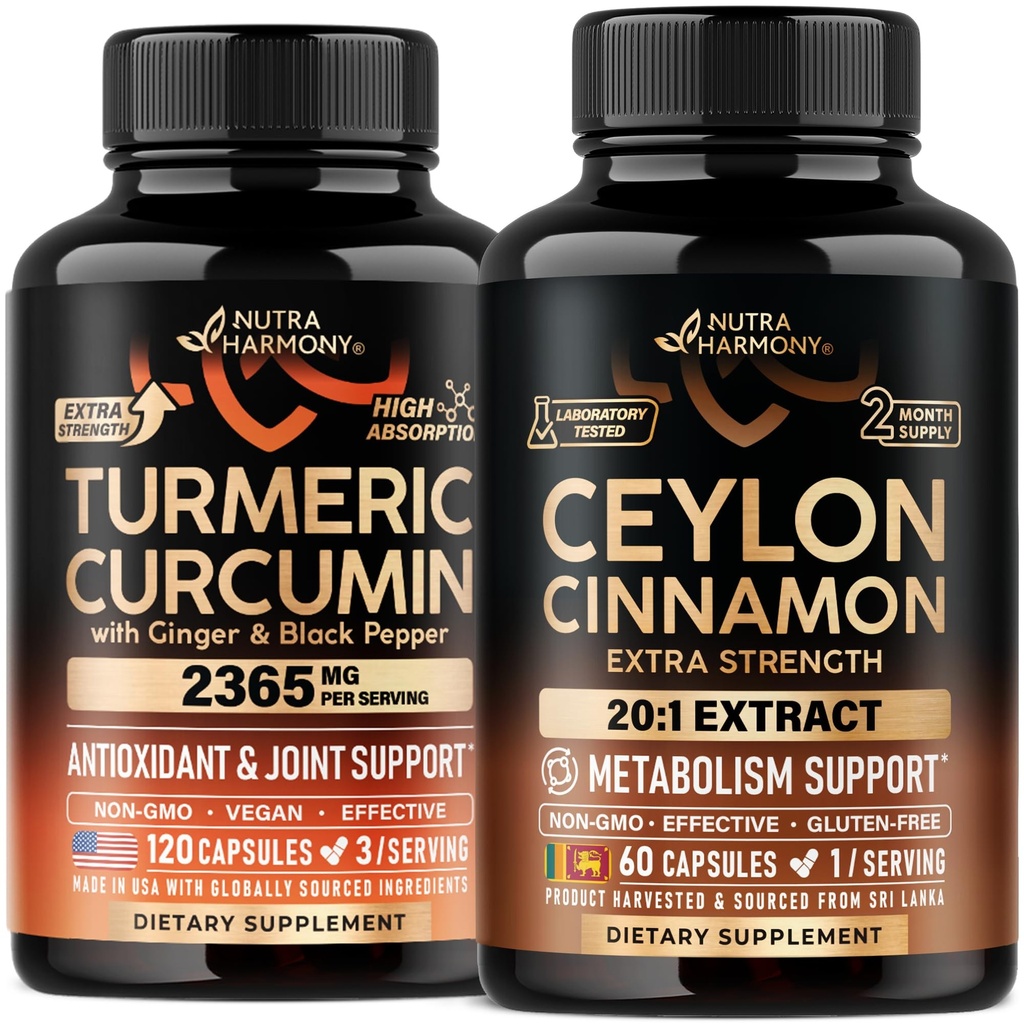 Ceylon Cinnamon & Turmeric Curcumin Capsules