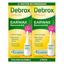 Debrox Ear Wax Removal Drops, Gentle Microfoam Ear Wax Remover with Carbamide Peroxide, 0.5 Fl Oz, Pack of 2