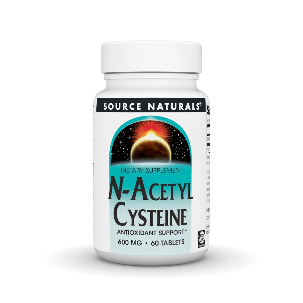 Source Naturals N- Acetyl Cysteine Αντιοξειδωτικό Υποστήριξη 600 mg Συμπλήρωμα διατροφής που υποστηρίζει την αναπνευστική υγεία * - 60 δισκία