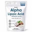 Aacnre Ovela Alpha Lipoic Acid 600mg with MCT Oil, Antioxidant Support for Nerve, Energy & Cellular Health, Non-GMO, Vegan, Gluten Free, 300 Softgels