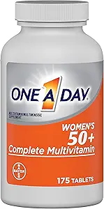 One A Day Women’s 50+ Multivitamins, Supplement with Vitamin A, Vitamin C, Vitamin D, Vitamin E and Zinc for Immune Health Support, Calcium & More , Tablet, 175 Count