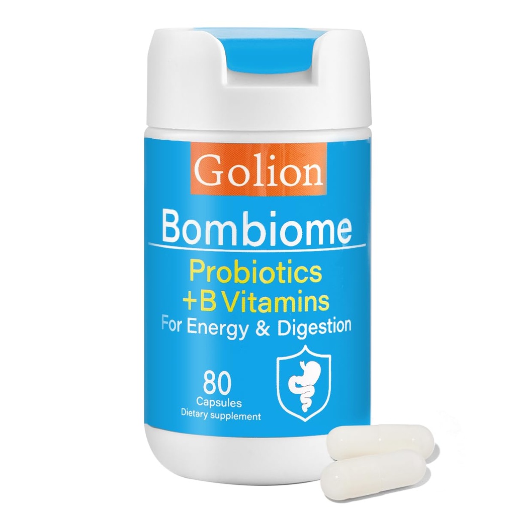 Golion Advanced Probiotics Vitamin B Complex, Men and Women | Multi-Strain Formula with Prebiotics, Gut Health Digestion Support, Energy, Immunity, Sleep Quality and Metabolism