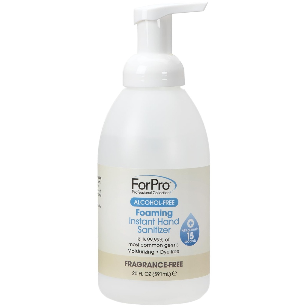 ForPro Alcohol-Free Foaming Instant Hand Sanitizer, 20 Fl Oz – Moisturizing, Dye and Fragrance Free Sanitizer