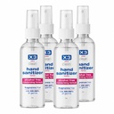 X3 Clean Hand Sanitizer Spray, Alcohol Free, Fragrance Free, Kills 99.9% of Bacteria, Travel Size 2 oz (Pack of 4)