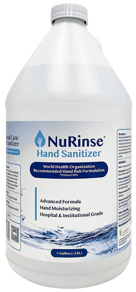 Liquid Hand Sanitizer - One Gallon Medical Grade, 80% Alcohol (128 fl oz) - Made in USA……