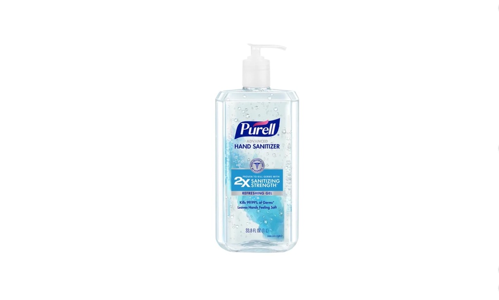 PURELL's Advanced Hand Sanitizer Refreshing Gel, 1-Liter Flip-Cap Bottle (33.8 fl oz) - 9683-01