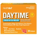 HealthA2Z® Daytime | Cold & Flu Medicine | 20 Softgels | Powerful Multi-Symptom Daytime | Suitable for Adults with High Blood Pressure | Decongestant-Free Formula