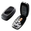 Portable Pill Cutter, 2026 Upgraded Pill Splitter for Large Small Tiny Pills, 1/2 1/4 1/3 Tablets Cutter with Sharp Safe Blade for Purse Pocket Home Travel (Black)