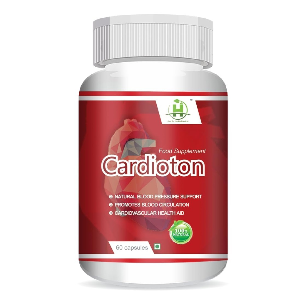 Cardioton with Arjuna Extract & Moringa Extract Supplement Veg (60 Capsules) for Men & Women -Pack of 1