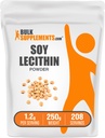 BulkSupplements.com Soy Lecithin Powder - Lecithin Supplement, Nutritional Supplement, Food Grade - Gluten Free, 1.2g per Serving, 250g (8.8 oz) (Pack of 1)