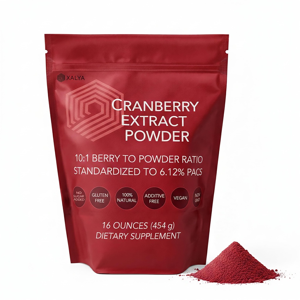 Cranberry Powder 10:1, Unsweetened Cranberry Powder 100% Soluble Antioxidant Support, Daily Urinary Tract Health Support, Vegan, Non-GMO, Sugar-Free, 454 Servings (16 oz)