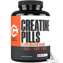 Crazy Muscle ThreeAtine Creatine Monohydrate Pills 5g Pure, 3X Formula for Muscle Support & Training Performance - High Absorption Pre Workout Supplement for Men & Women Fitness, 30 Servings