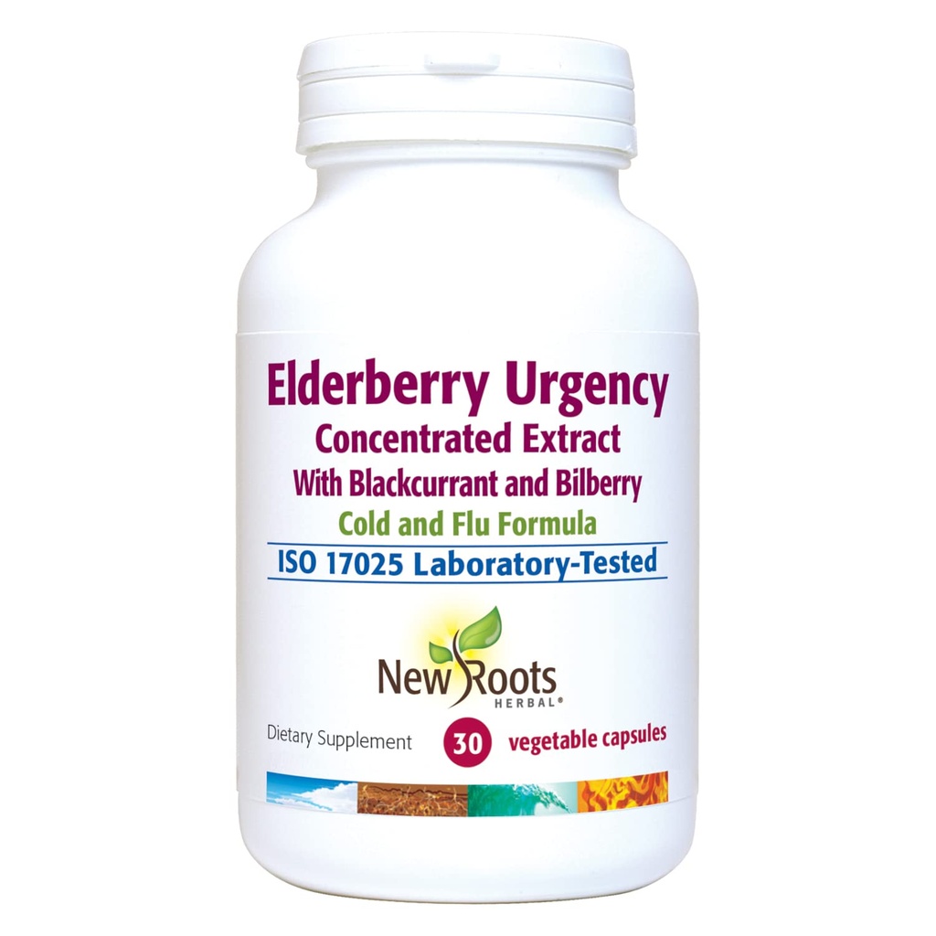 New Roots | Elderberry Supplement | Powerful 3-in-1 Formula with Elderberry, Blackcurrant and Bilberry - Triple Berries in one Capsule for Immune Support ((30 Veg Caps)