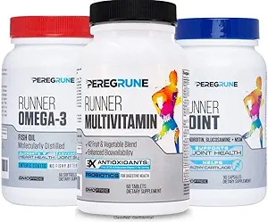 Βιταμίνη Runner, Κοινή Υποστήριξη, & Ωμέγα-3 Προμήθεια (1 Μήνας): Μηχανικά Συμπληρώματα Εκτέλεσης 
