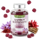 Saffron Gummies with Ashwagandha, Rhodiola & GABA – Sugar Free Mood & Stress Support Supplement with Magnesium, Vitamin D3 & Zinc – Calm & Relaxation Blend, 60 Gummies (30 Servings)